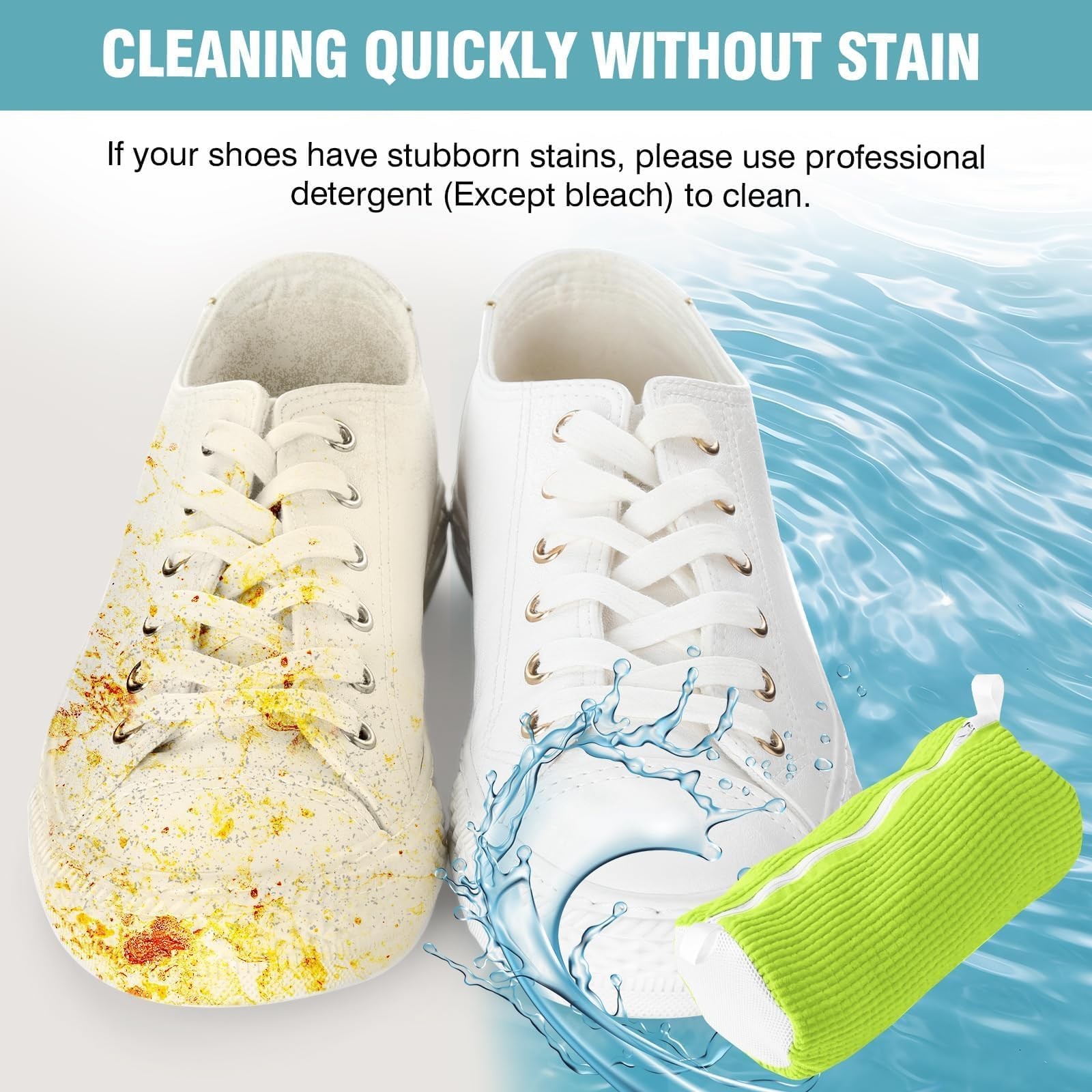 Shoe Washing Machine Bag, Laundry Bag for Washer and 2 PACK, Green