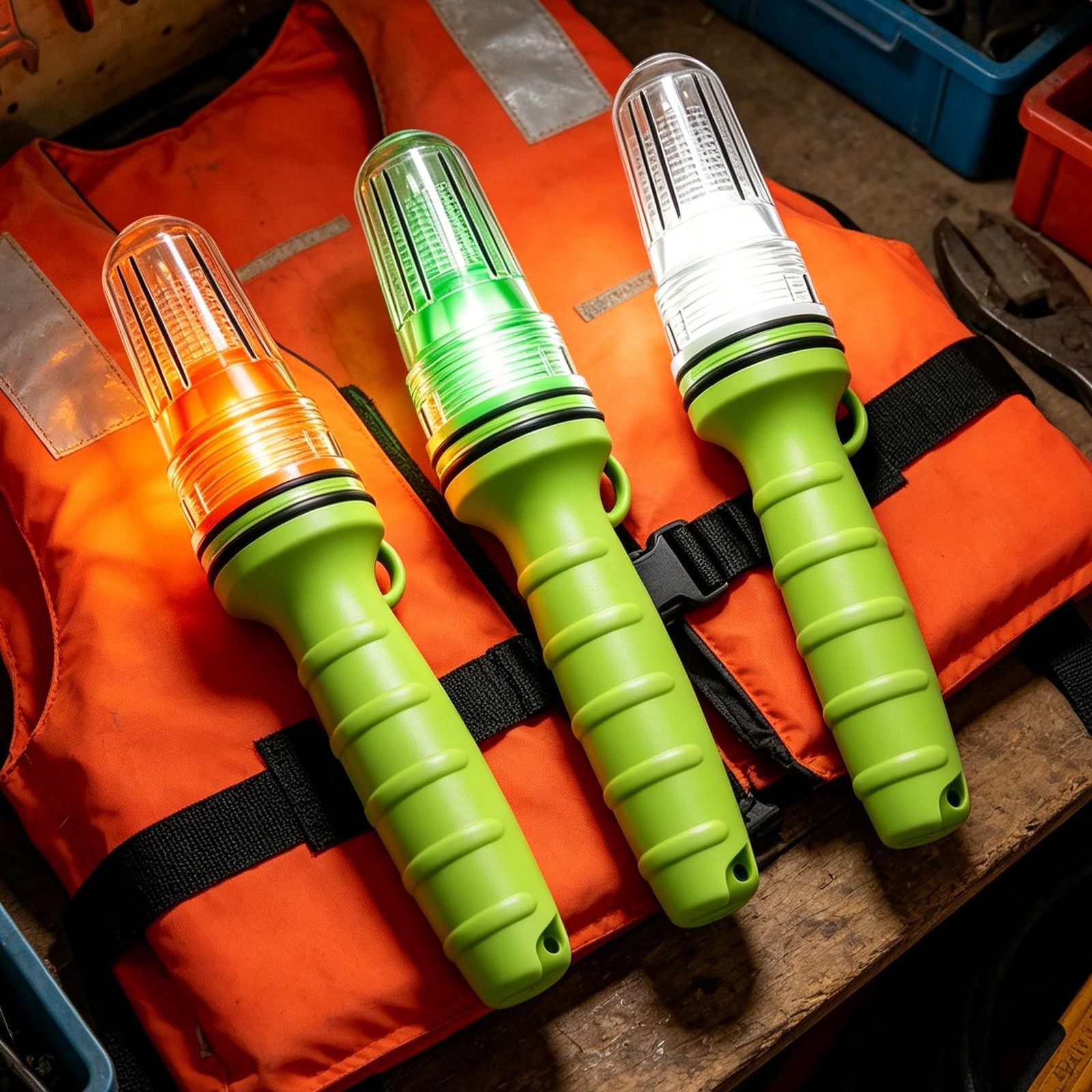 Flares for Boating 3 Pieces Seepage-Proof Compact Boat Signal Light