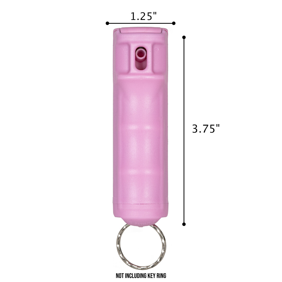 2 Police Magnum pepper spray .5oz pink flip top keychain self defense protection