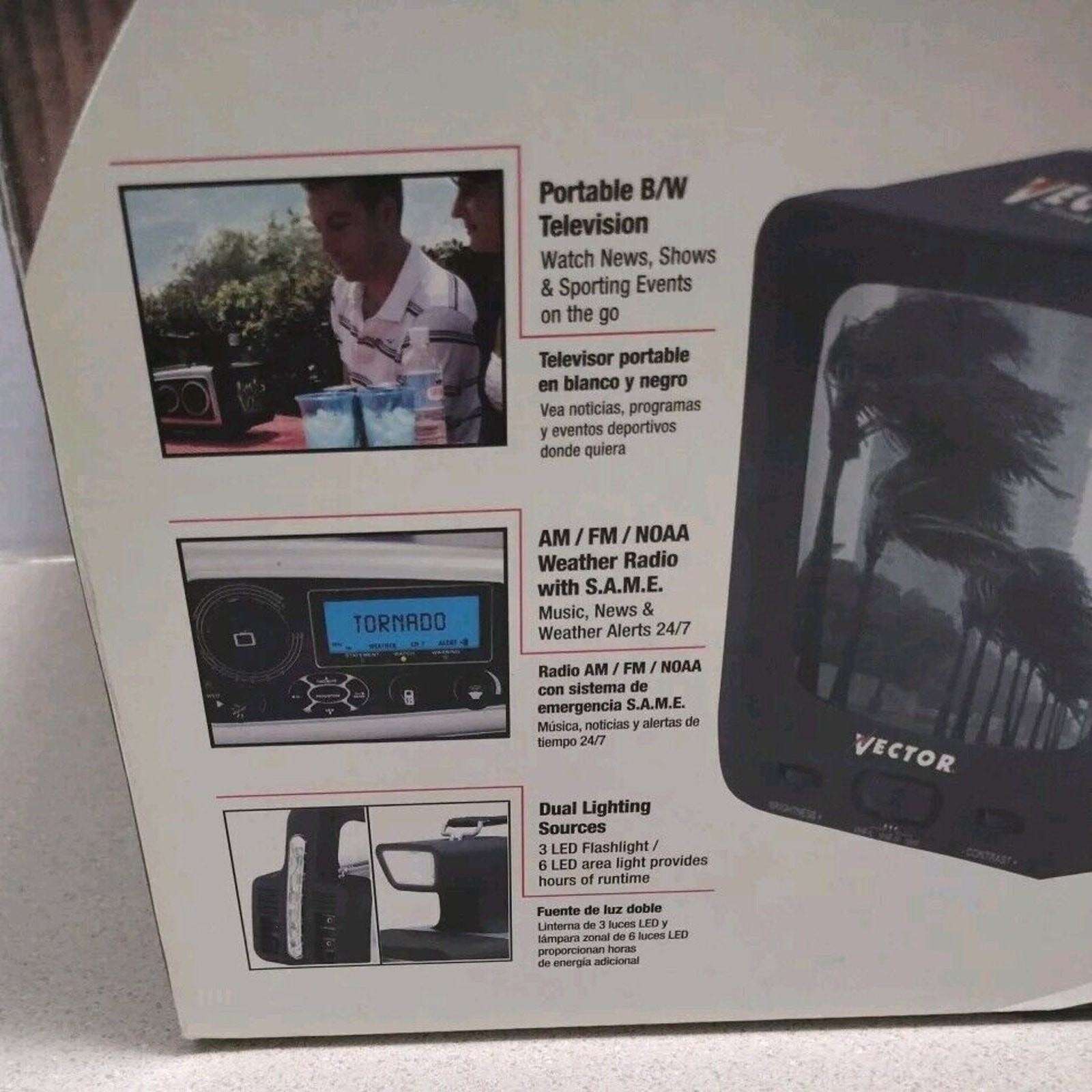Vector Stormtracker Elite WC300DSV TV/Lantern/AM/FM/ Weather Alert Radio – NIB!!