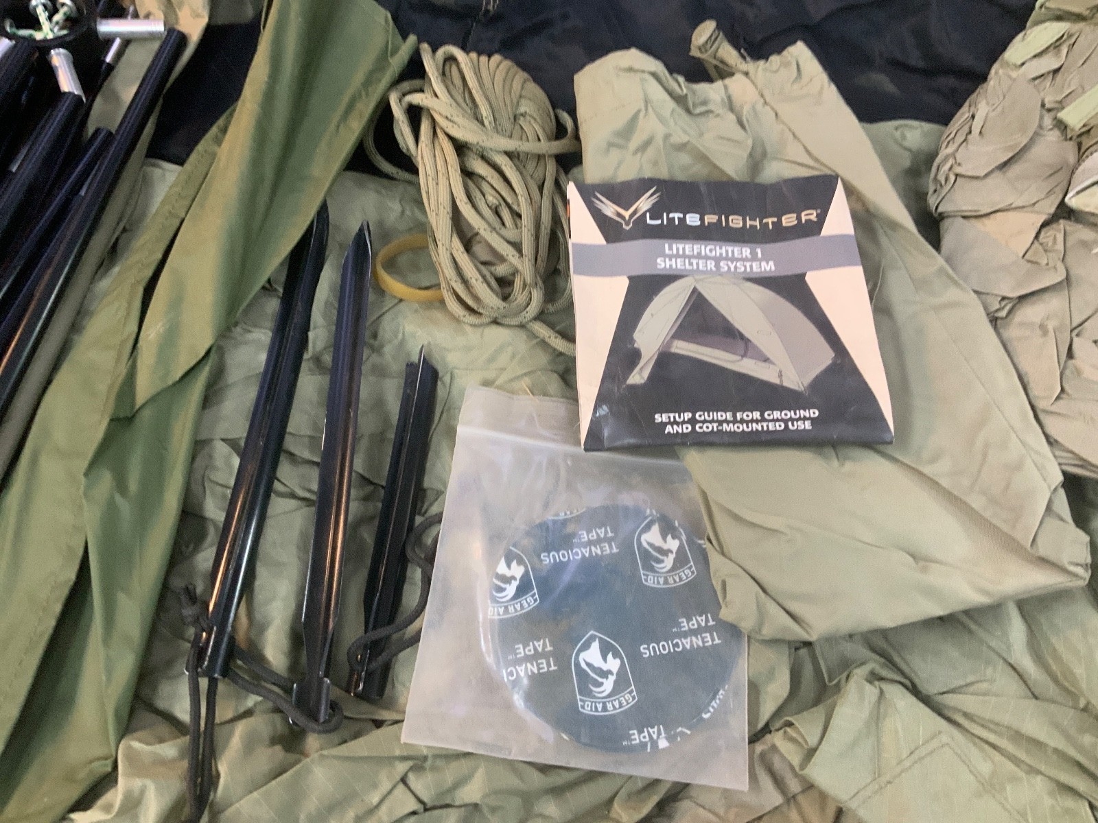 LITEFIGHTER 1 man Tent coyote tan 499 combat shelter system USGI