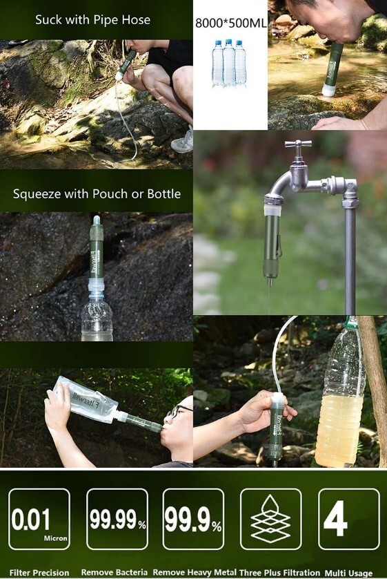 Survival Knife/Survival Bag w IFAK/Water Purification System/Multitool/MUCH MORE