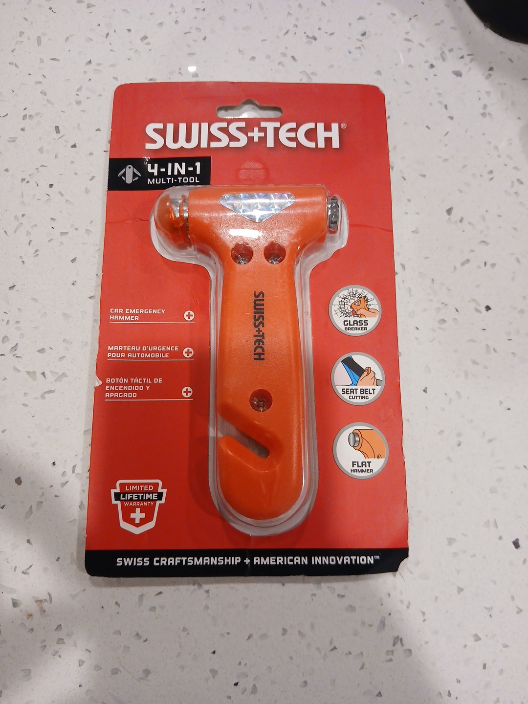 SWISS+TECH 4 in 1 Hammer Automobile Emergency Tool Brand New