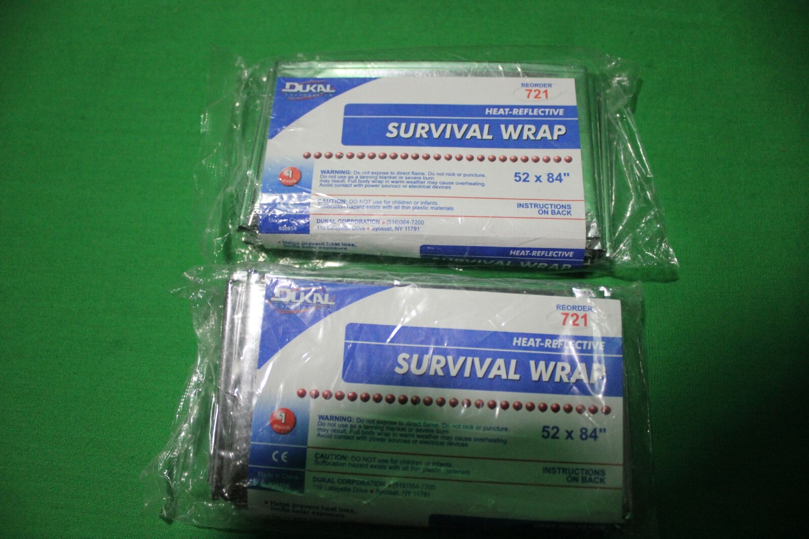 (2 Pack) HONEYWELL NORTH 045036 Survival Wrap Blanket,Silver,52In x 84In