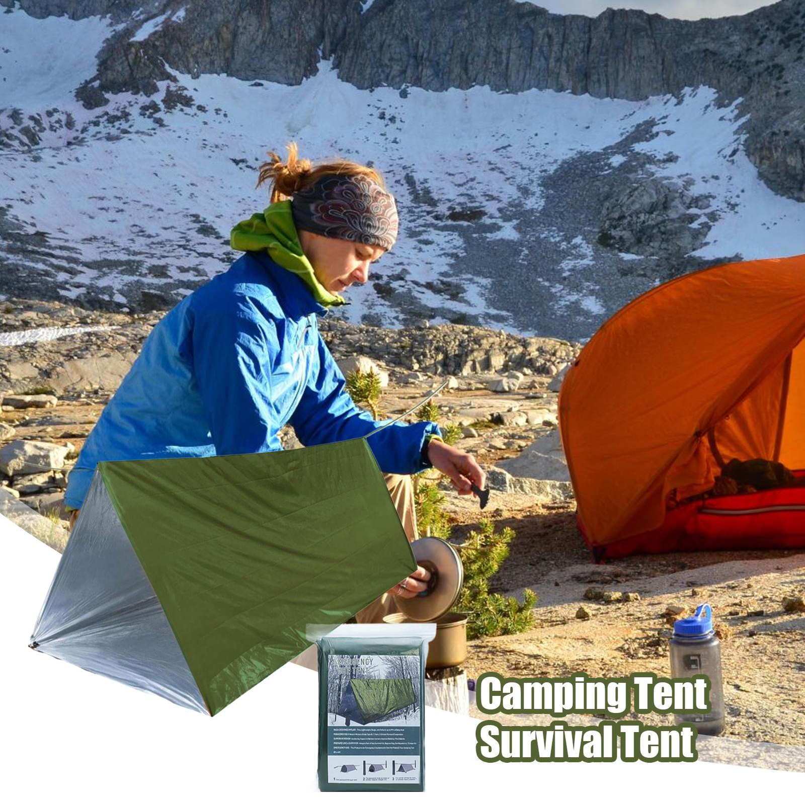 Emergency Tent Blanket Sleeping Bag Survival Reflective Shelter Outdoor Camping