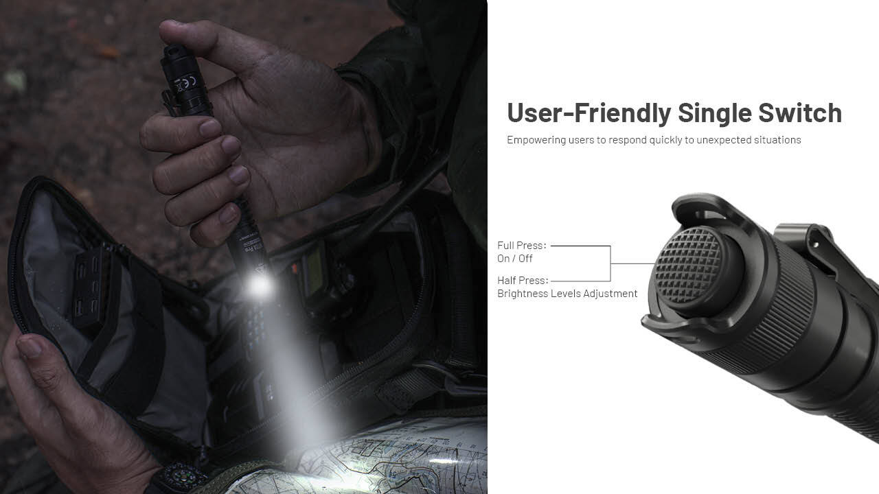 Nitecore MT2A Pro 1000 Lumen Rechargeable EDC Flashlight, Use 2x AA