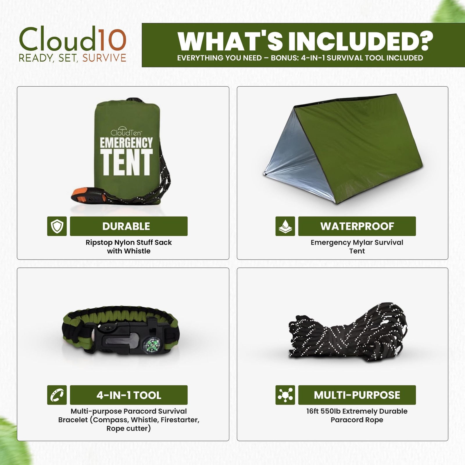 Emergency Tent: Lightweight 2 Person Mylar Survival Tent with Multi-Function …