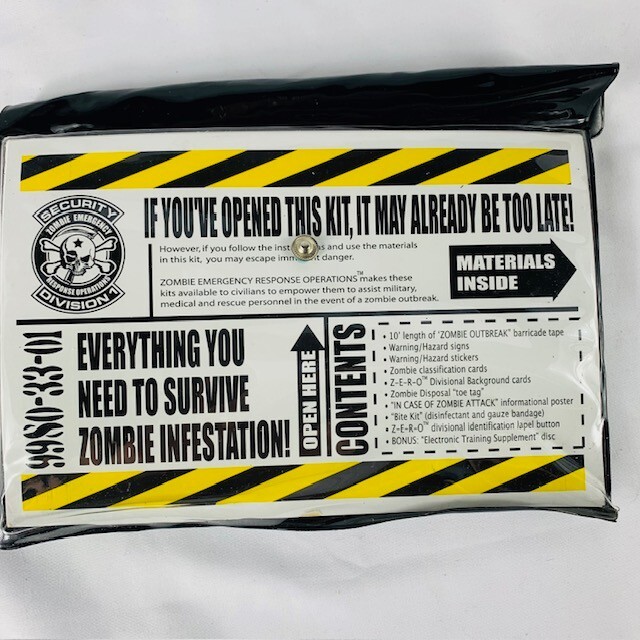 New Zombie Outbreak Survival Kit w/Electronic Training Supplement Disc Z.E.R.O.