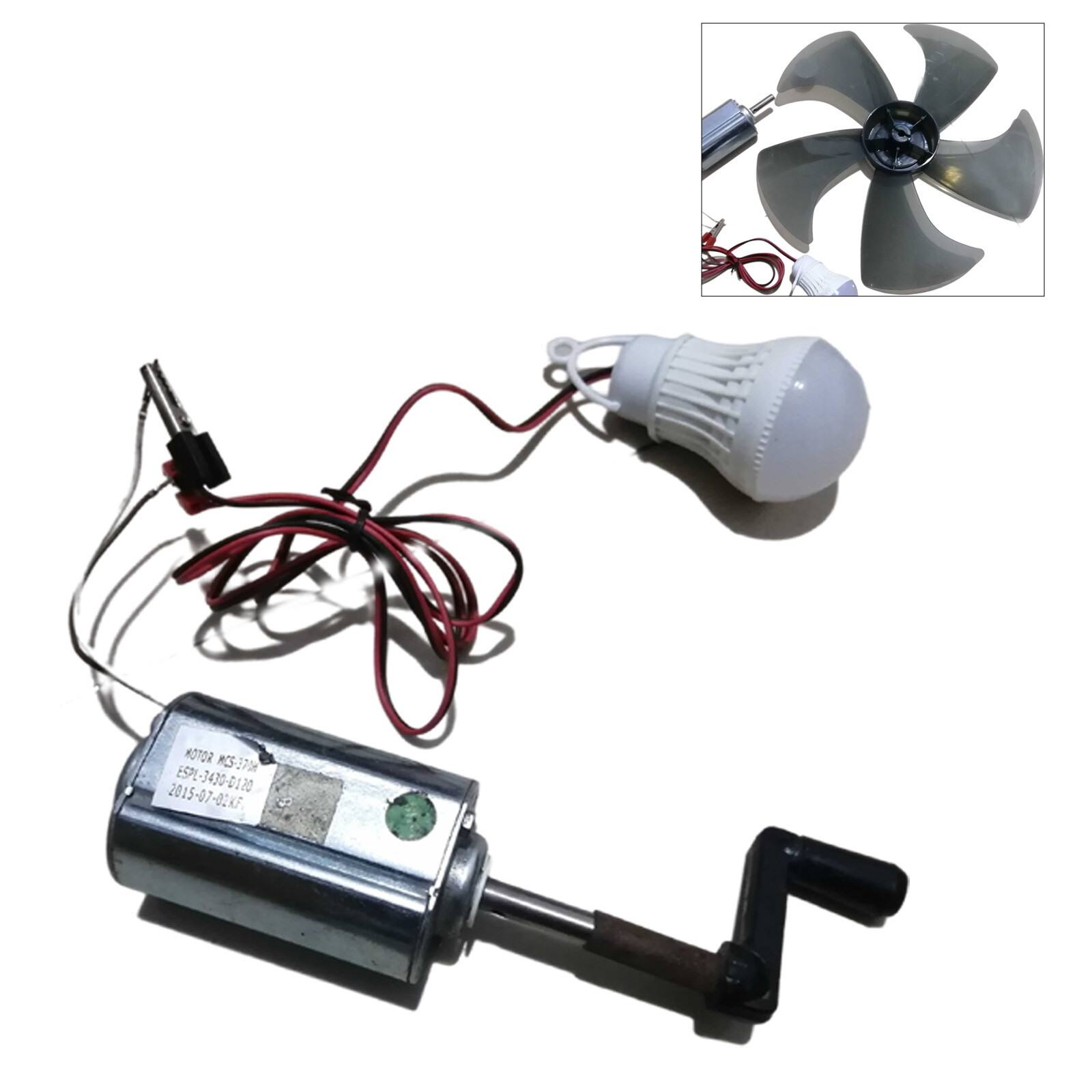 New DIY Breeze Wind Turbine/hand Crank Model Permanent Magnet Generator 12V 80W