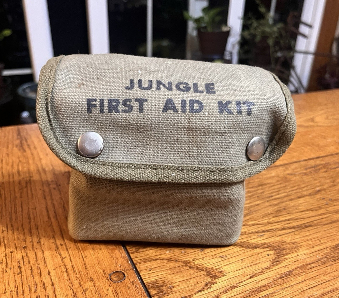 FIRST AID POUCH BAG MILITARY PERSONAL JUNGLE 1ST AID KIT + SUPPLIES KIFFE JAPAN