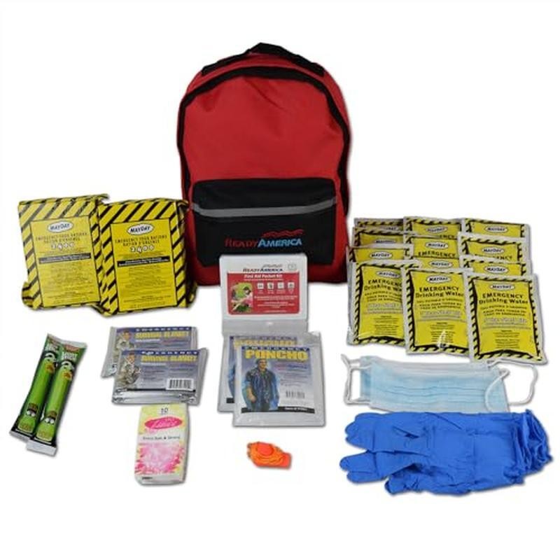72 Hour Emergency Kit 2-Person Survival Go-Bag First Aid Food Water Blankets New