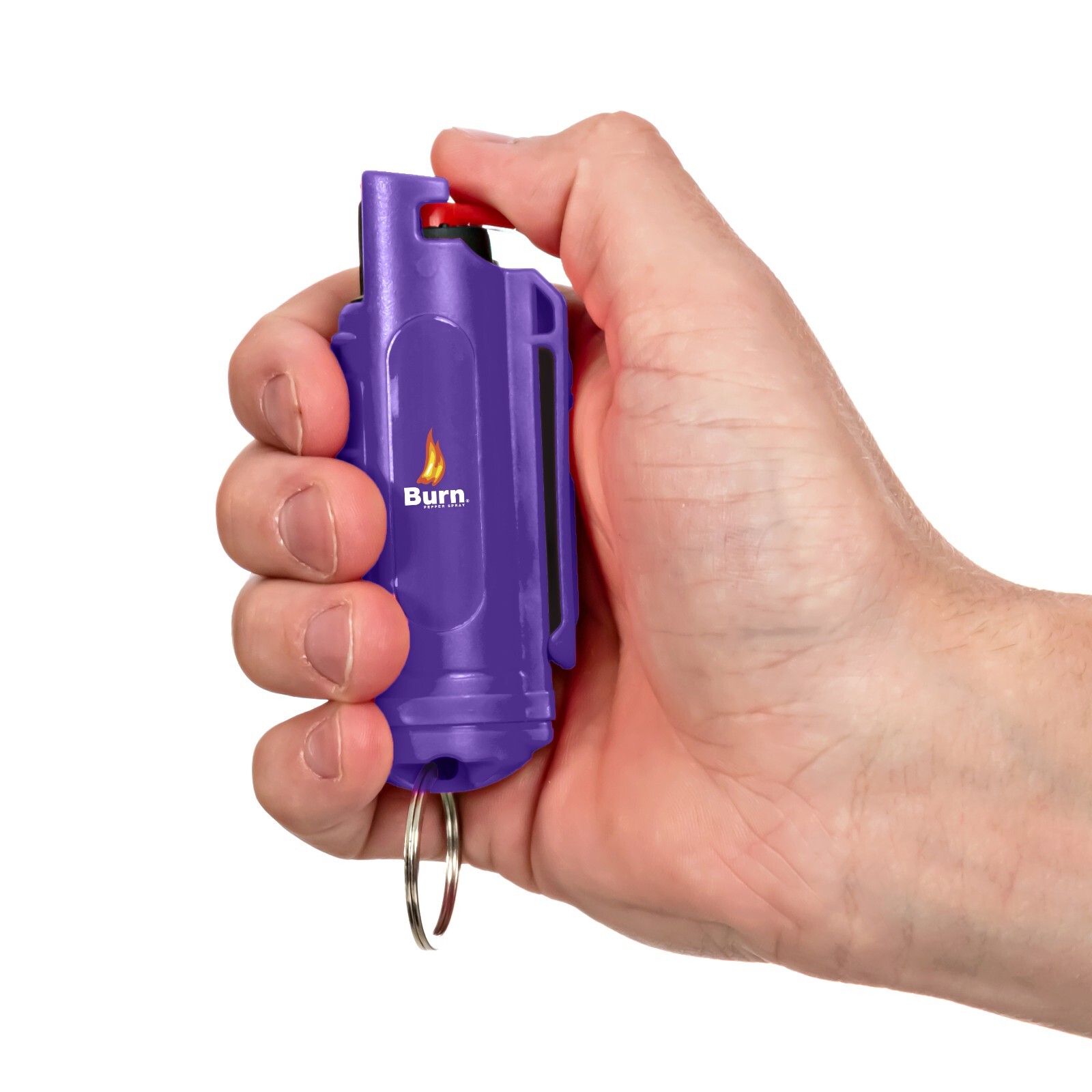 BURN Keychain Pepper spray Self Defense – 1 Pack .50oz Purple