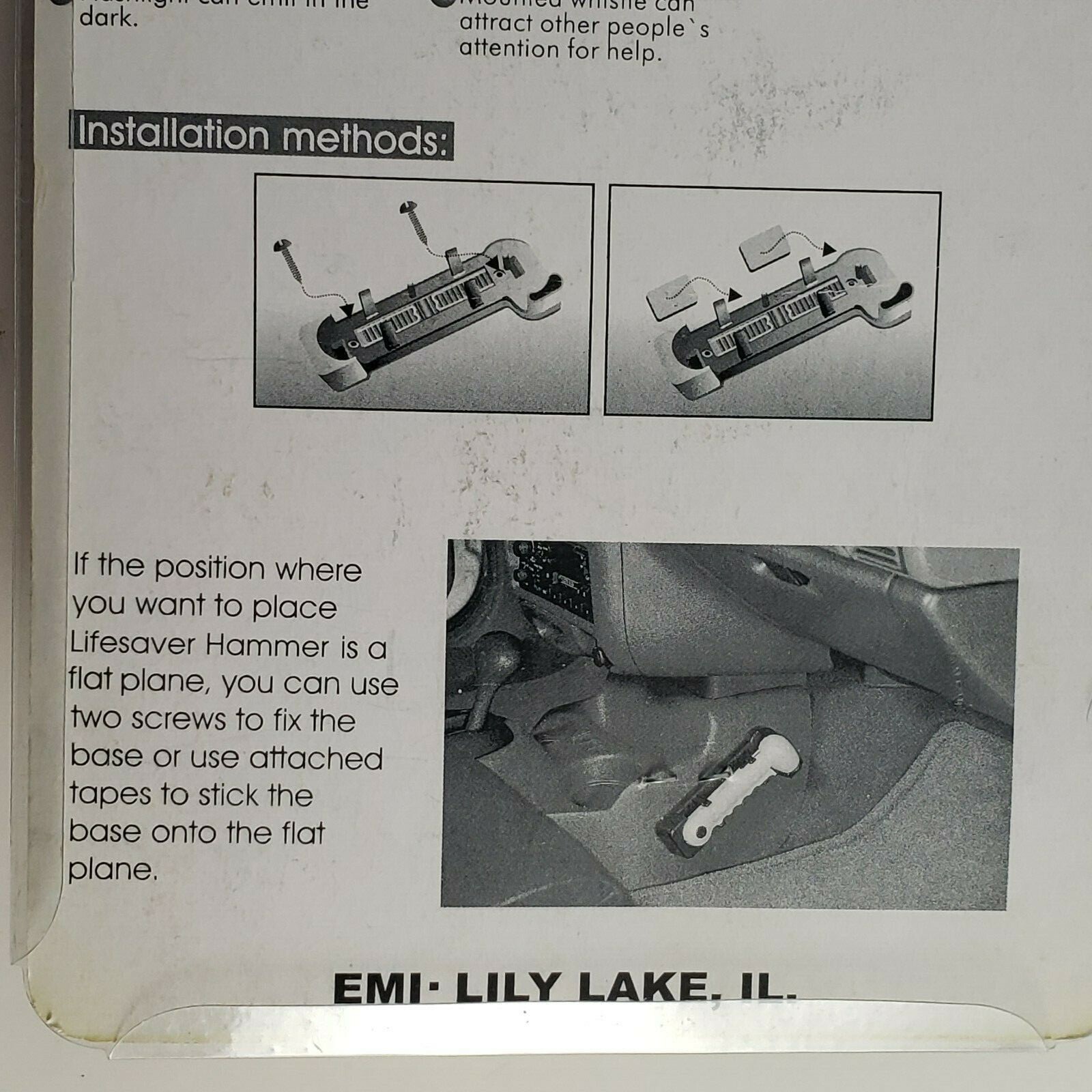 EMI Extricator 7000 Lifesaver Hammer Seatbelt Cutter Flashlight Emergency Tool