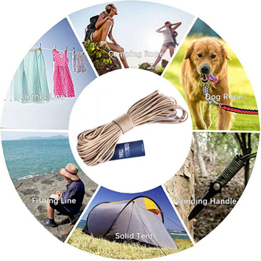 Outdoor Umbrella Rope 9-core Arachute Cord Lanyard Towing Multifunctional Rope
