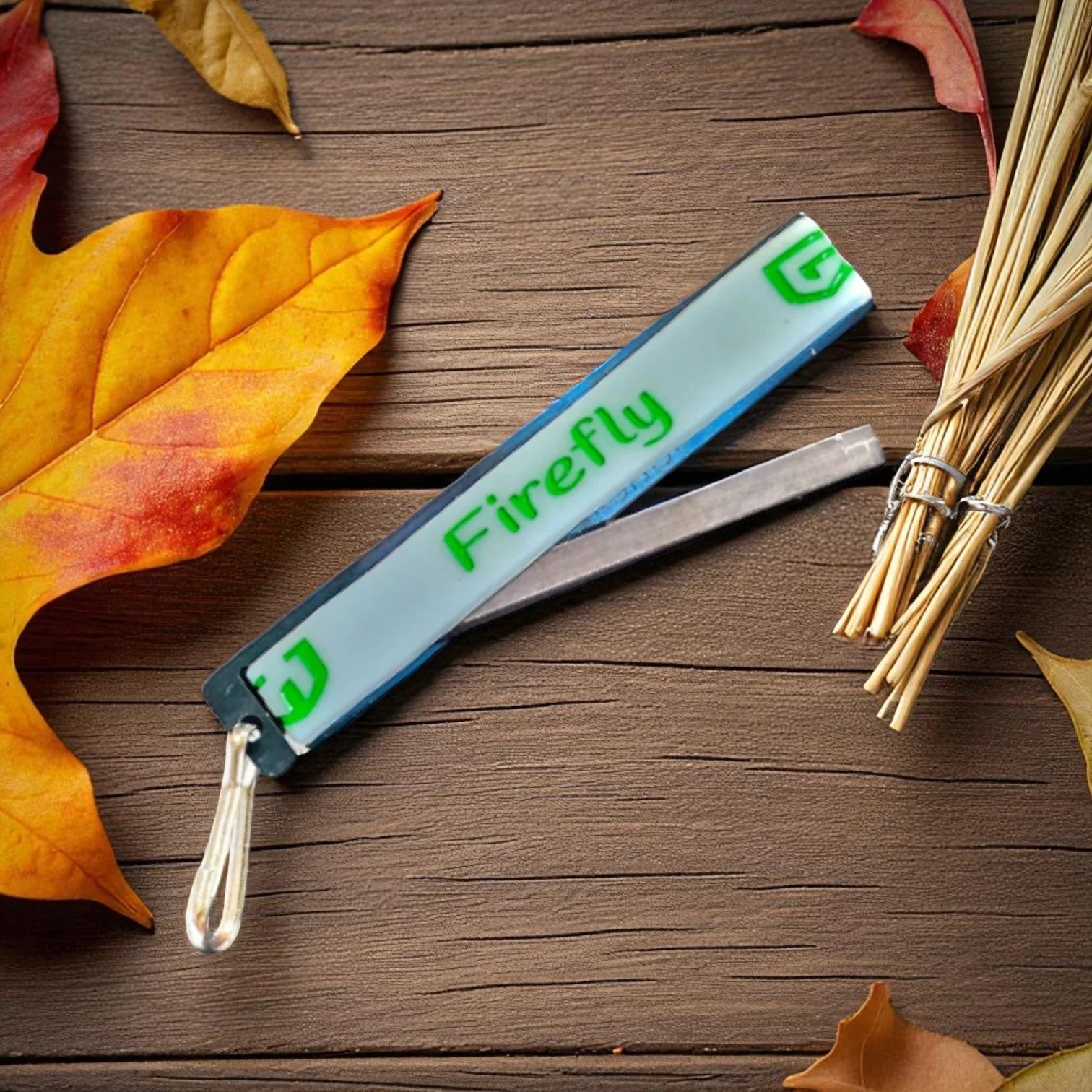 Grim Workshop Firefly Heat Firestarter Tool Ferro Rod Glow-In-Dark Handle USA