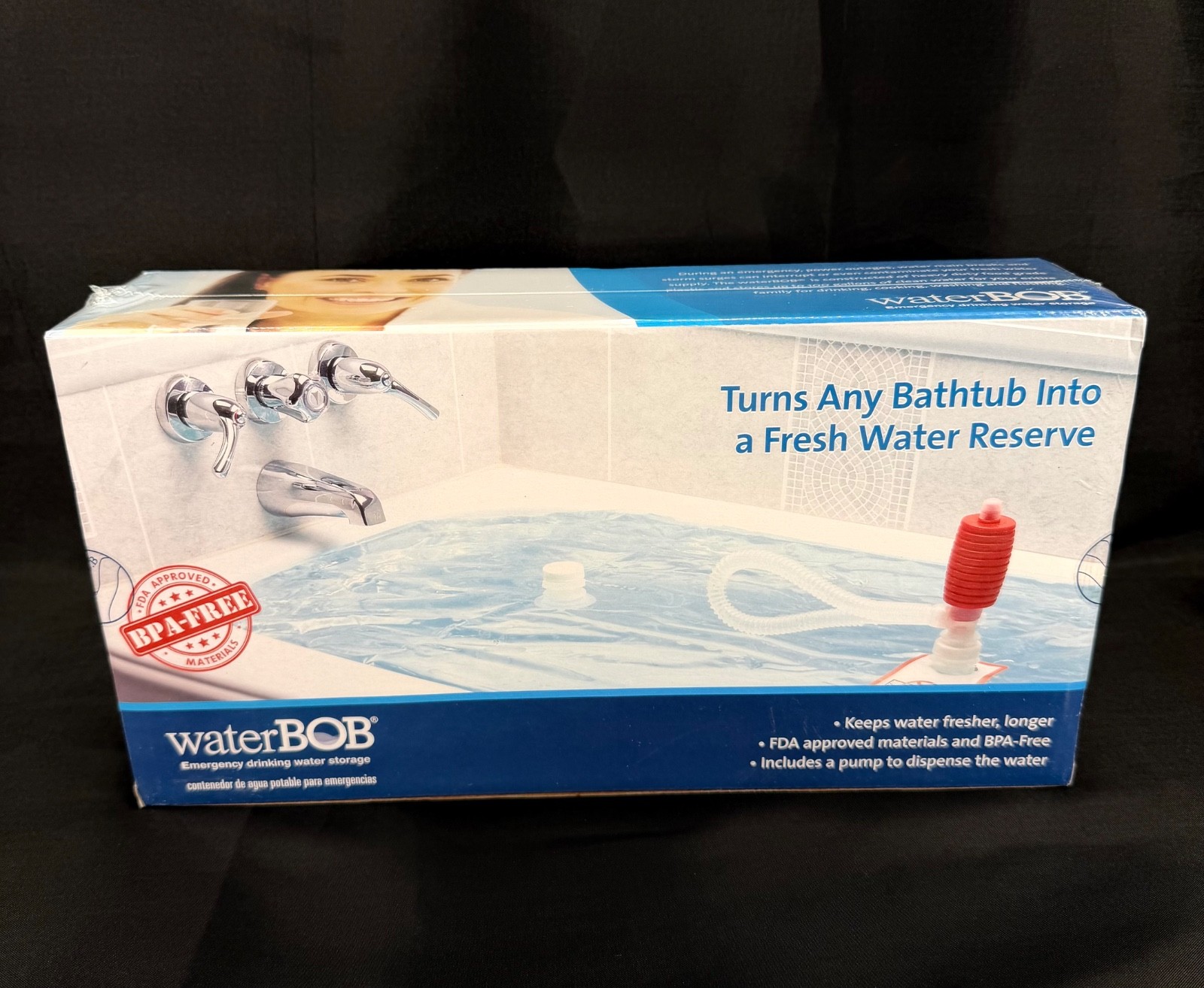 WaterBOB Emergency Drinking Fresh Water Storage 100 Gal. Kit New Factory Sealed