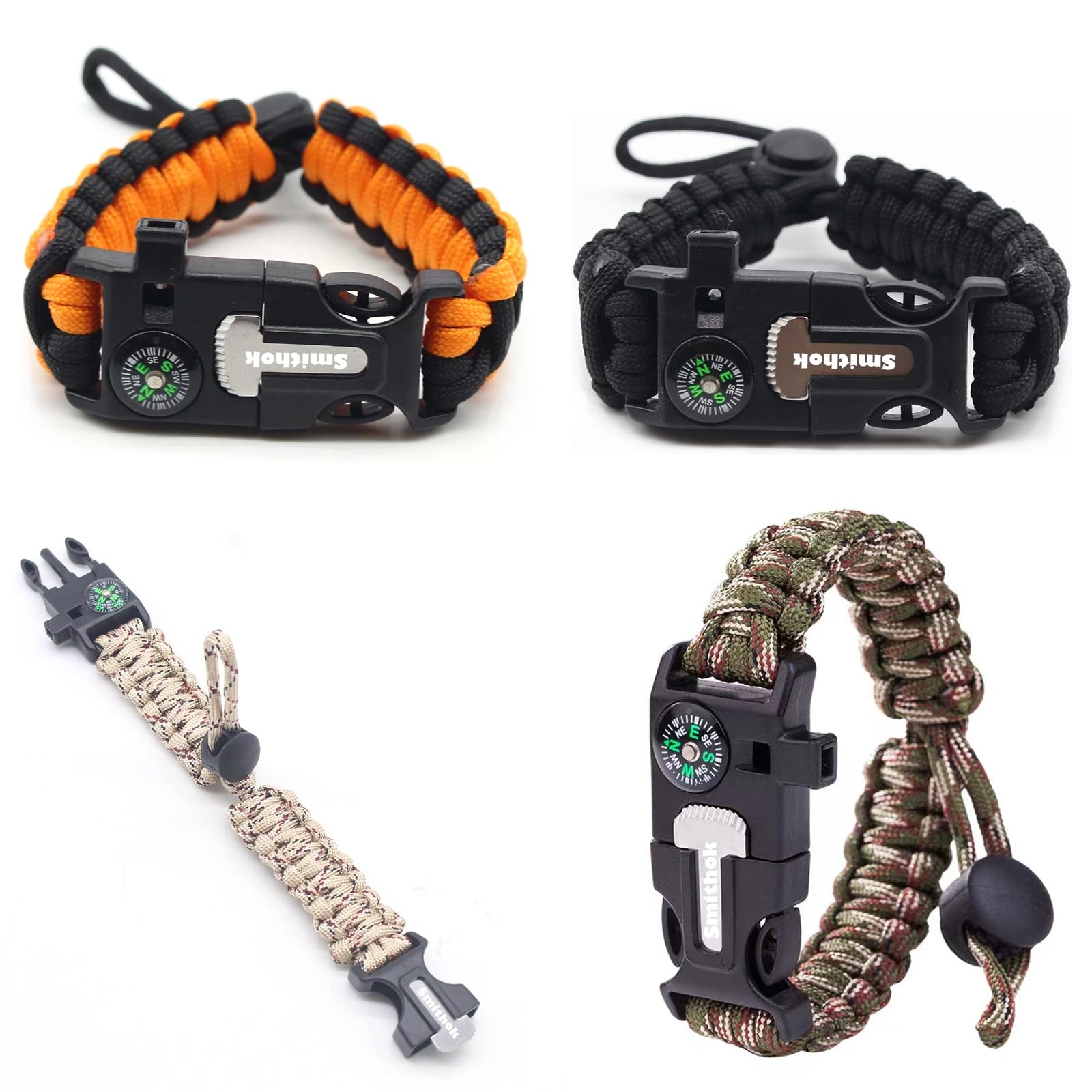 Smithok Paracord Survival [9 inches – 11.2 inches], Muti-color