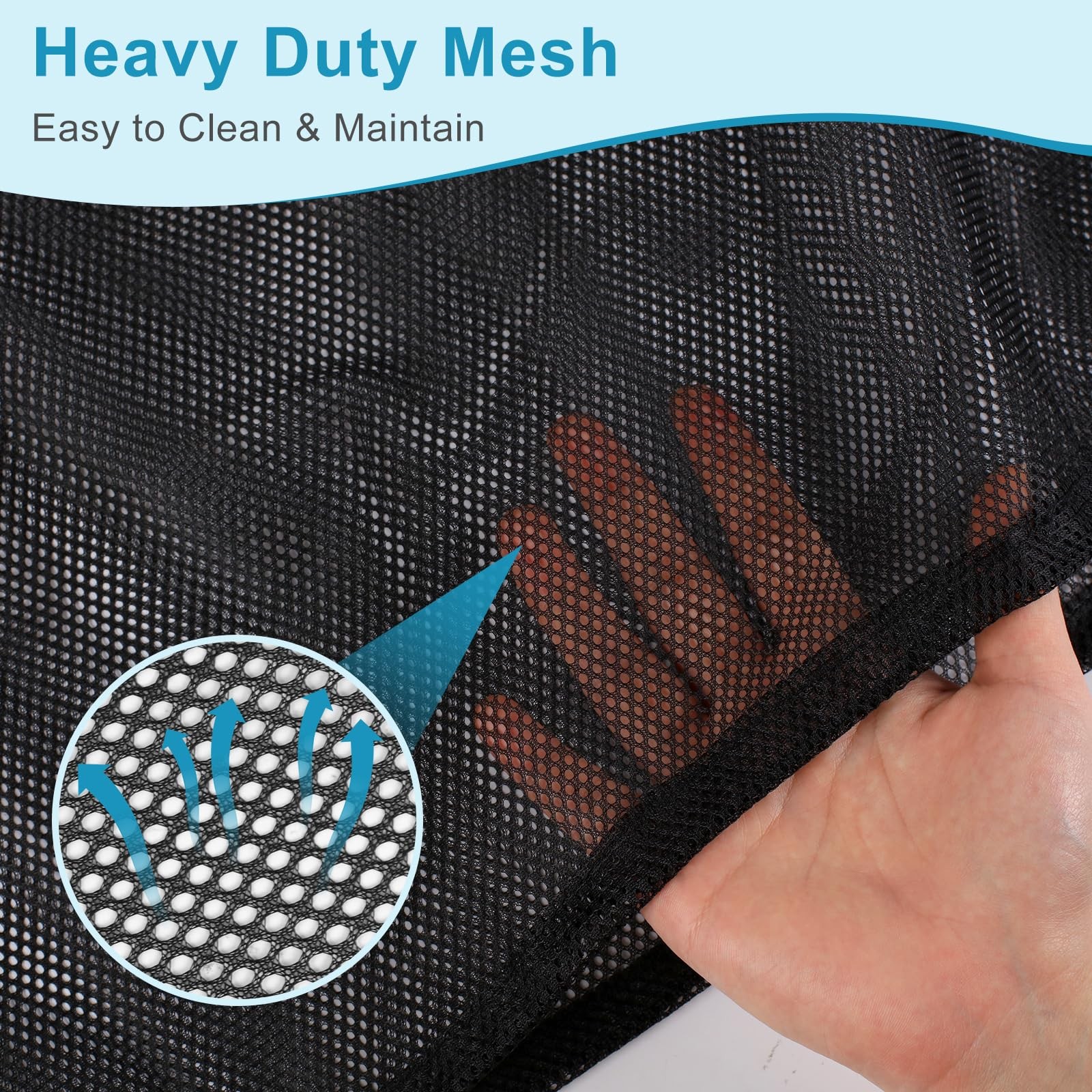 Urxvog 3 Pack Mesh Laundry Bags – 2 Large & 1 Small, 2 & 1 black