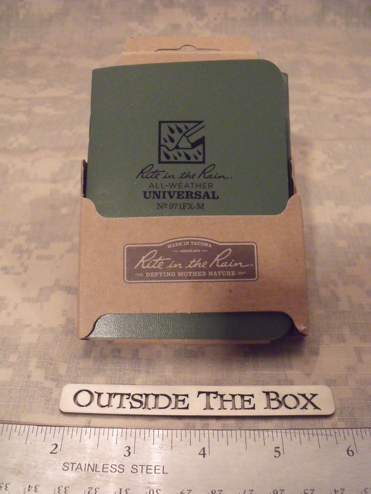“Rite in the Rain” 971FX-M – All-Weather Mini-Stapled Notebook, 3-Pack, GREEN