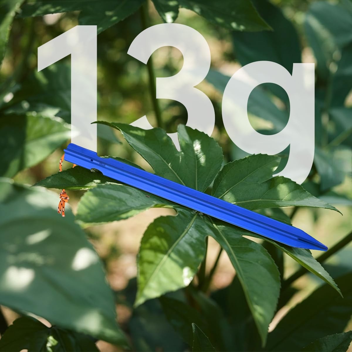 Keovoker 12 Pack Tent Stakes, 7-inch Ultralight Aluminum Ground Pegs Blue