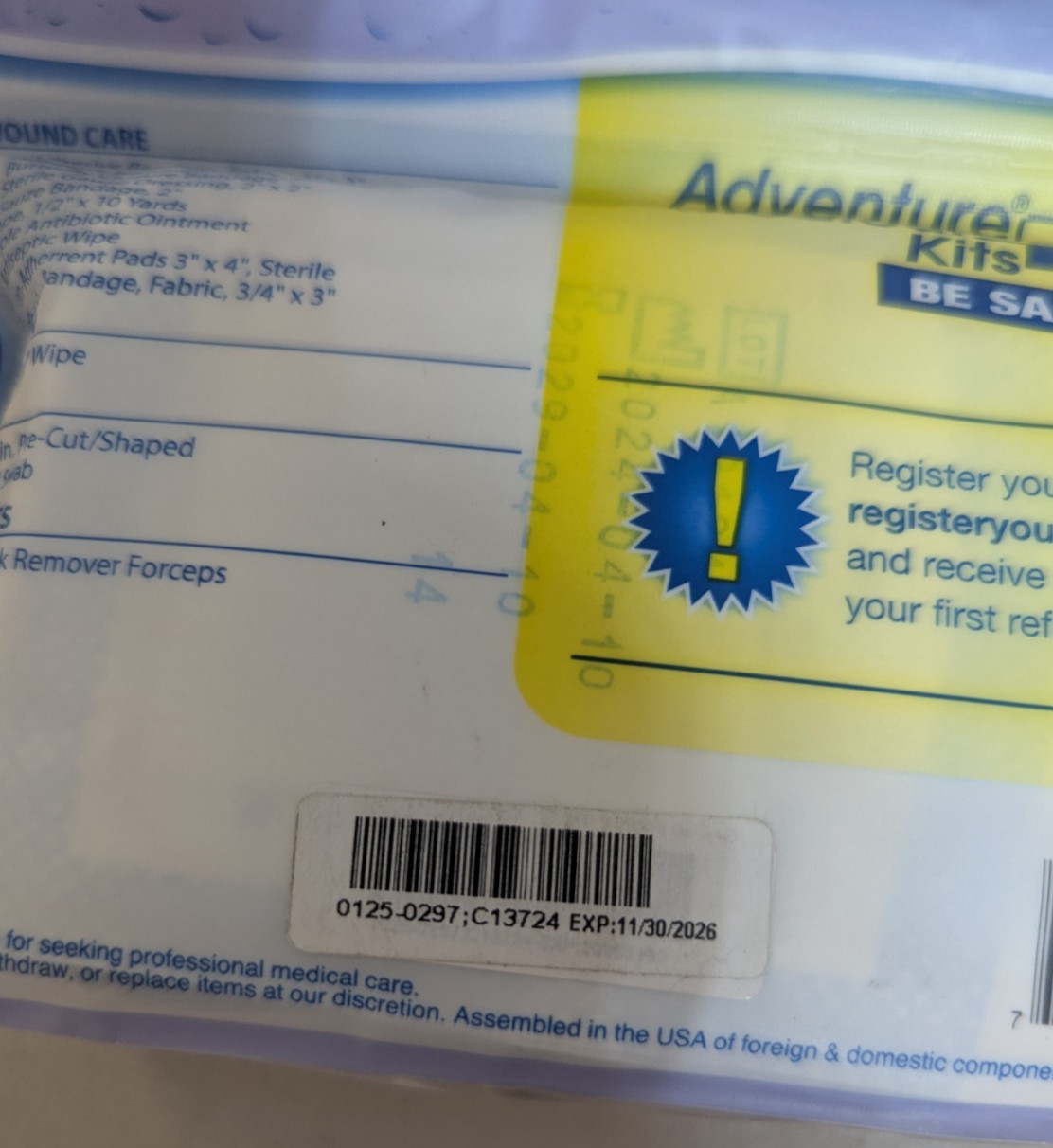 Adventure Medical Ultralight & Watertight .3 Medical Kit EXP: 11/30/26