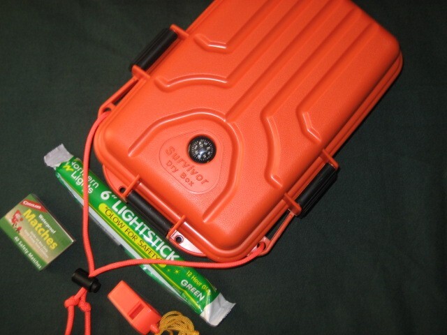 SURVIVAL STORAGE MTM DRY BOX + THREE SMALL ITEMS -BOX MADE IN USA -FREE SHIP