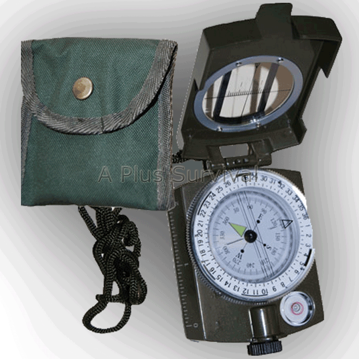 Military Camouflage Lensatic Compass Pouch Lanyard