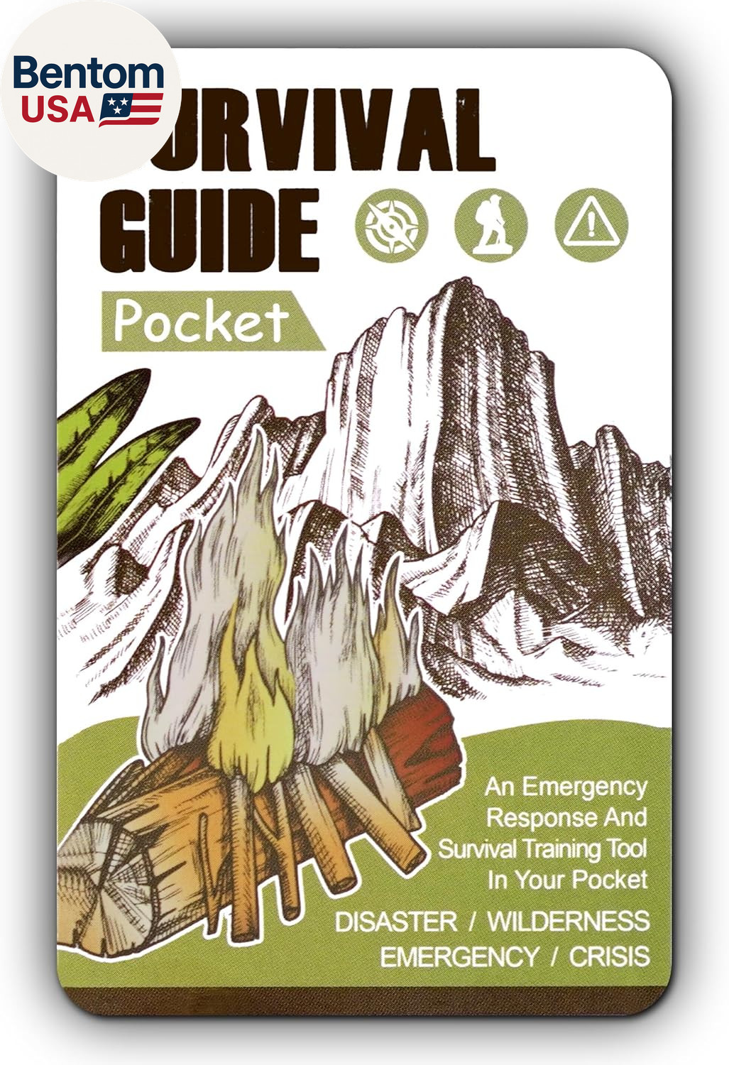 Tiny Pocket Survival Guide EDC Survival Kits Military Grade for Field Emergency,