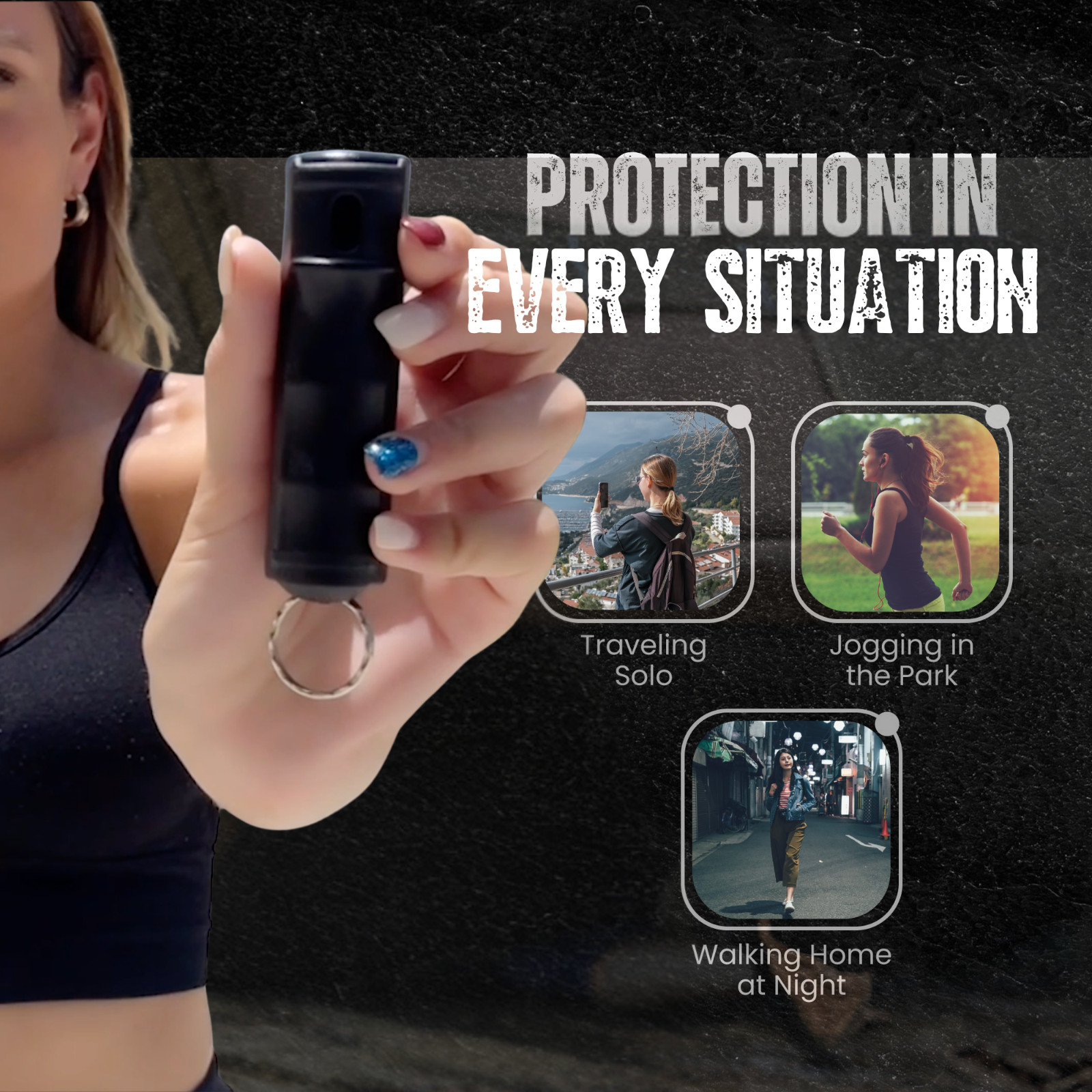 Police Magnum Pepper Spray keychain Self defense security 1/2oz Flip Top 3 PACK
