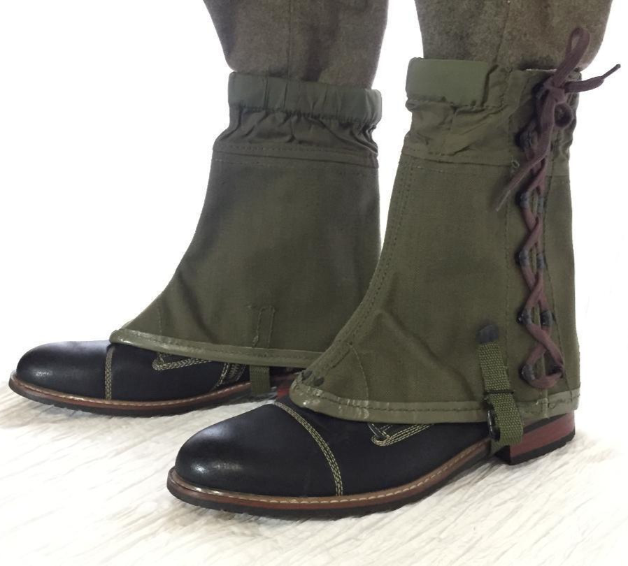 Vintage Gaiters Canvas Hiking Boot Leg Covers Bushcraft Gear Camping Survival