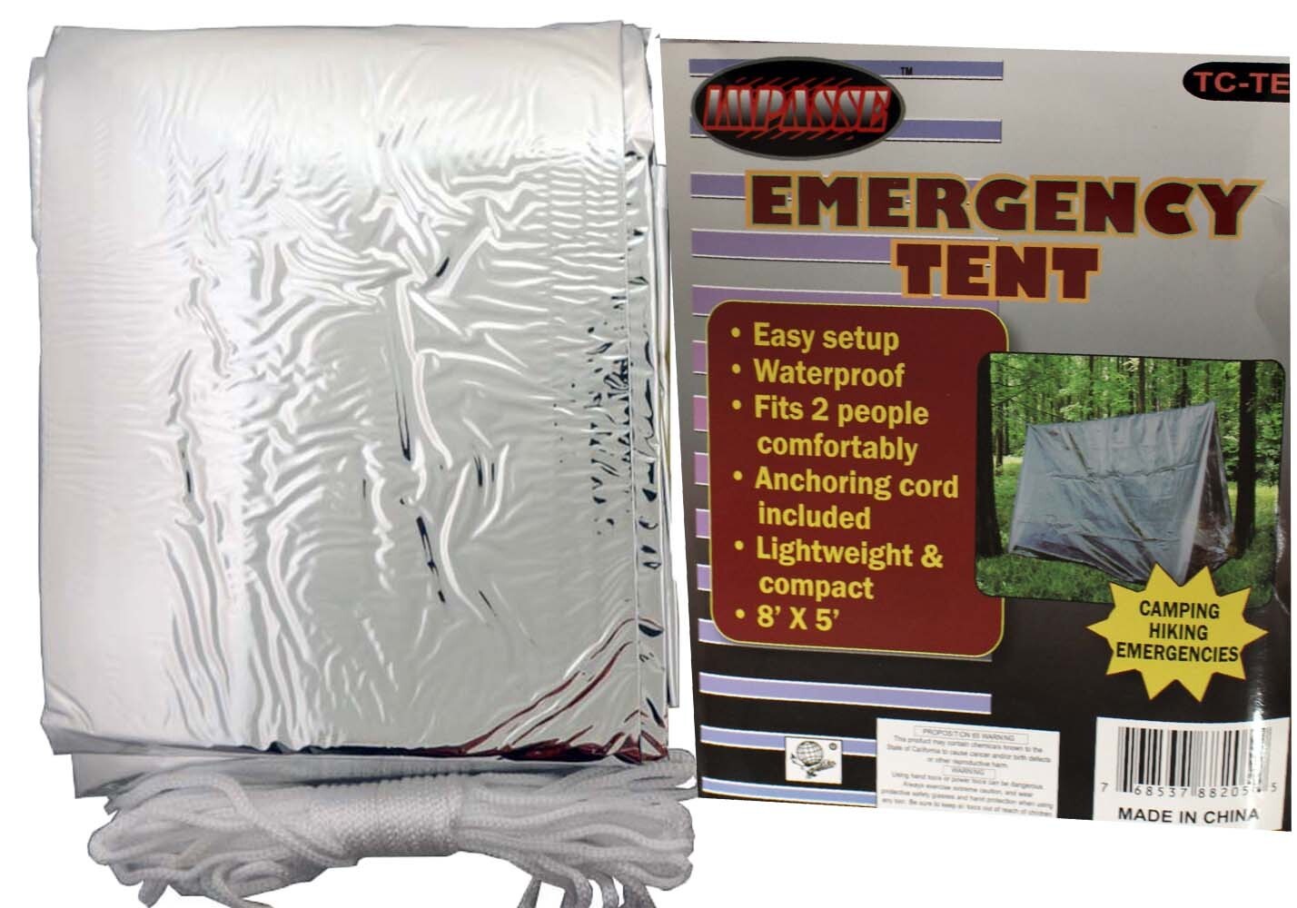 IMPASSE Emergency Tent – Portable Outdoor Survival Reflective Shelter Camping