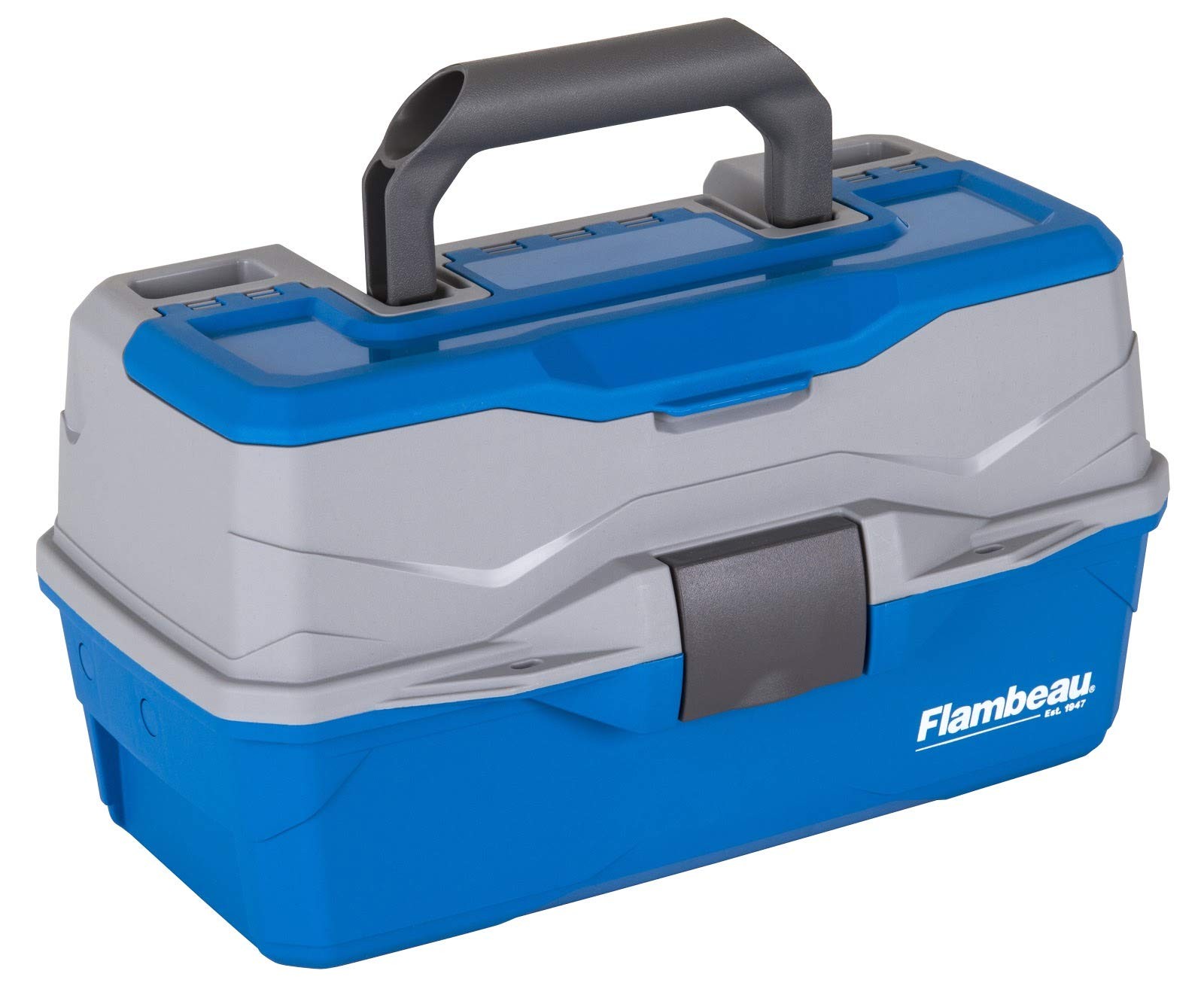 Flambeau Outdoors 6382TB 2-Tray Tackle Box – Classic 2-tray, Blue/Gray