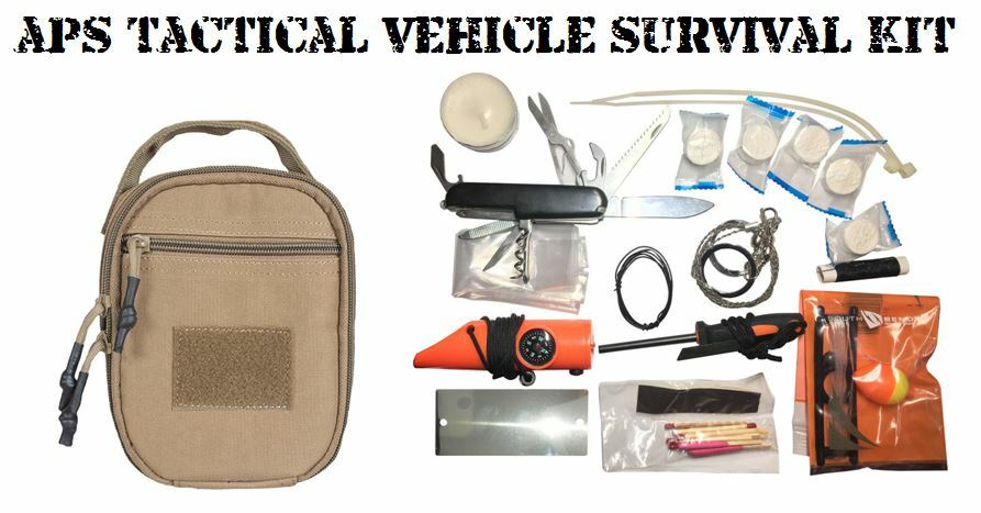 NEW 29pc Portable Survival Carry Kit for Vehicle Car Truck COYOTE TAN