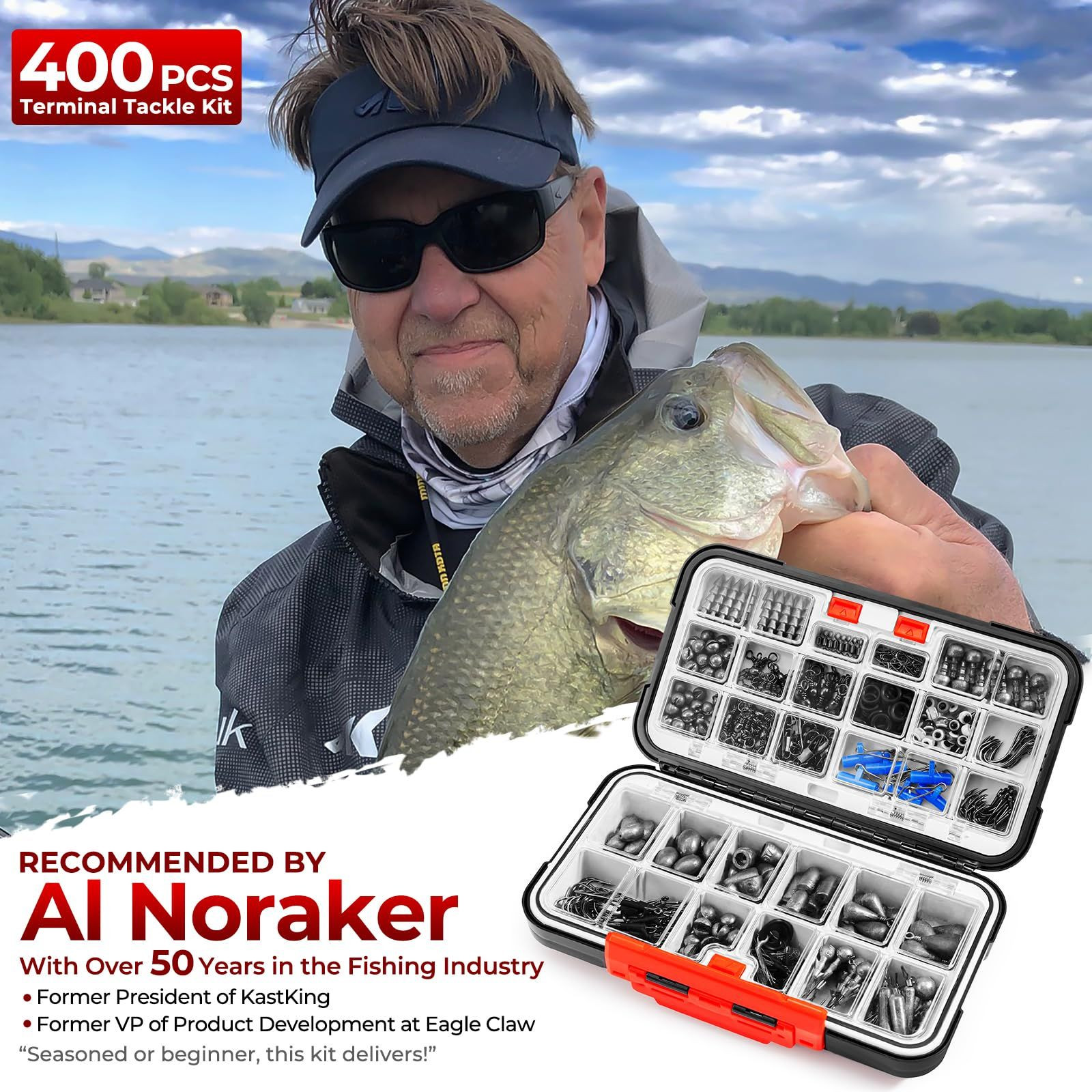 MadBite by KastKing 400-Pieces Freshwater Terminal Tackle Kit, Endorsed by…