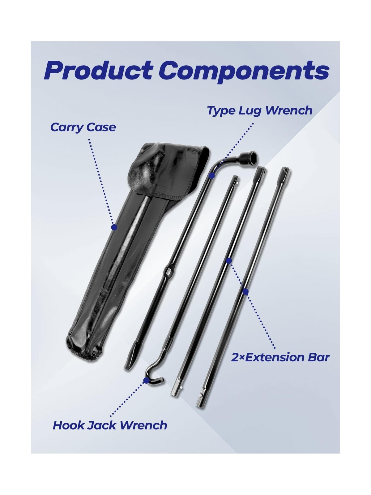 F150 Heavy Duty Spare Tire Tool Kit with Spare Tire Jack Handle and Wheel Lug…