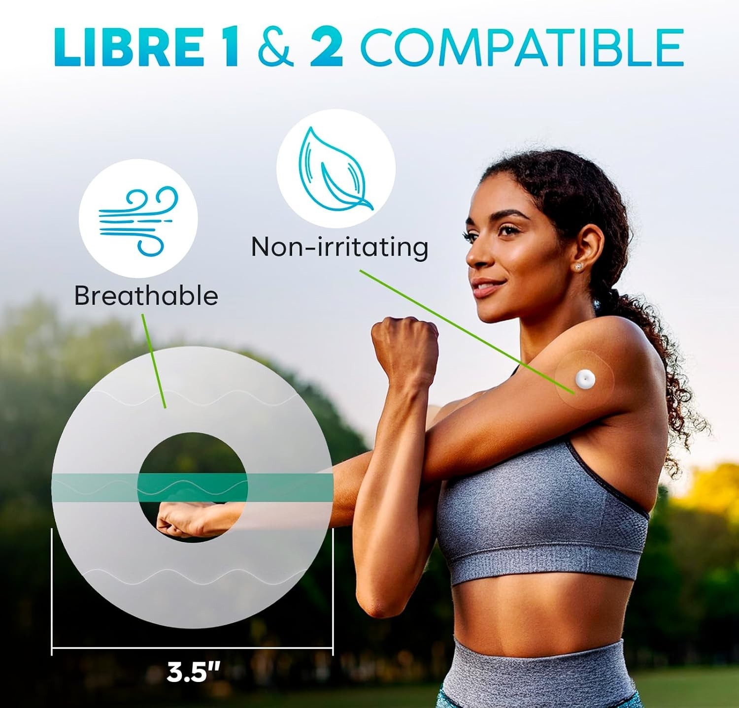 Freestyle Libre 2 Waterproof Sensor Covers – Pack of 20 Transparent Patches
