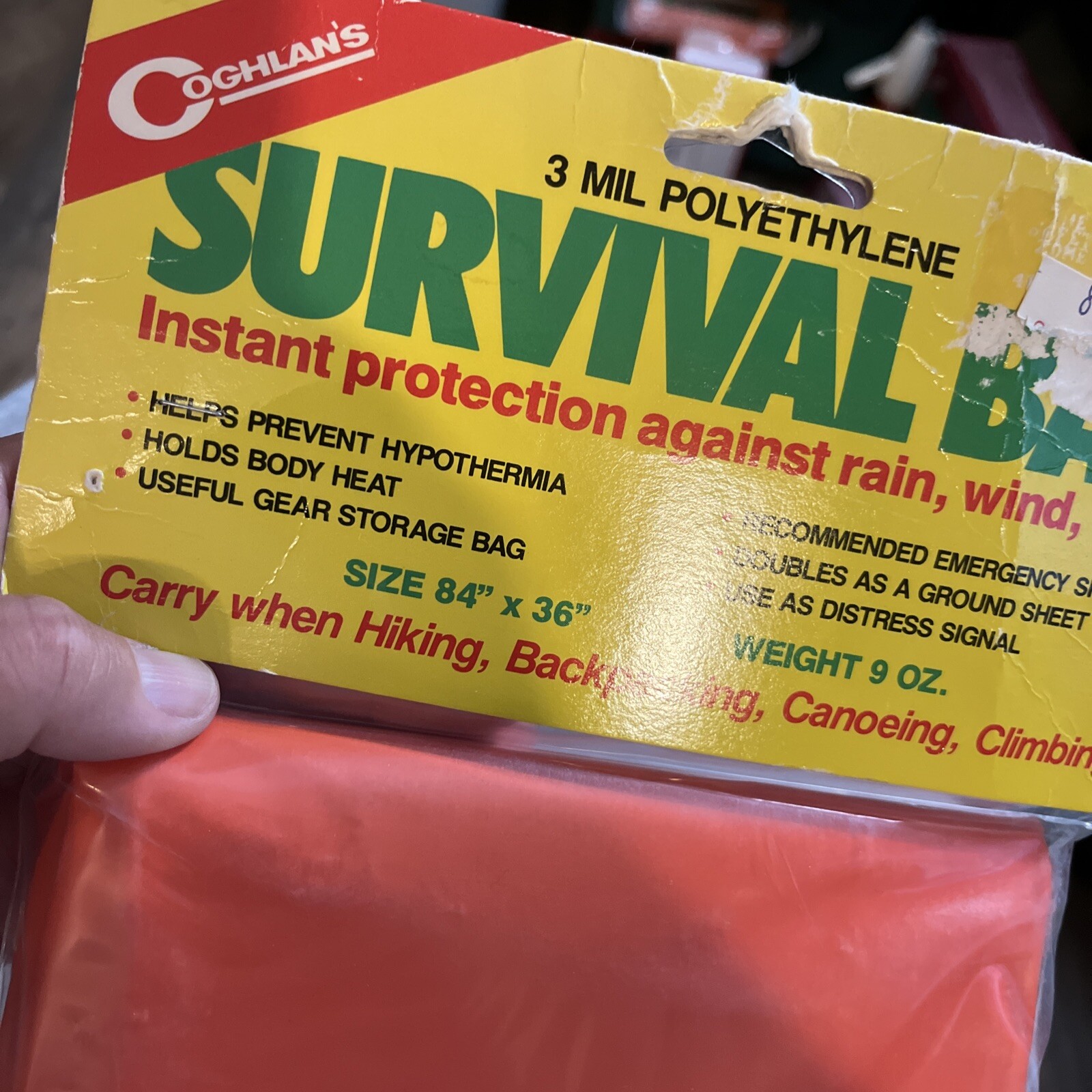 COGHLAN’S 3 MIL POLYETHYLENE SURVIVAL BAG