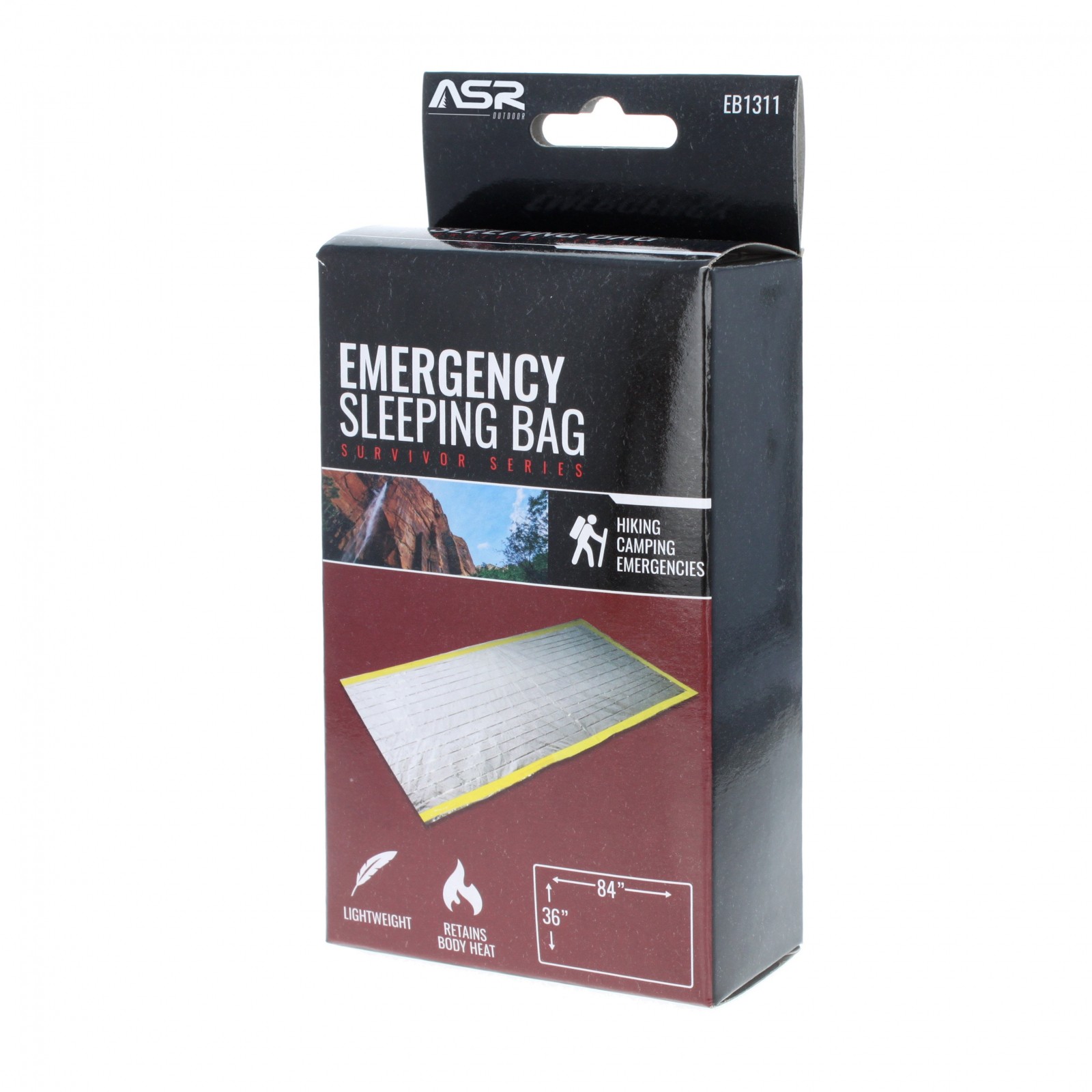 Emergency Sleeping Bag Mylar Insulated Heat Light Weight 84×36 Inch