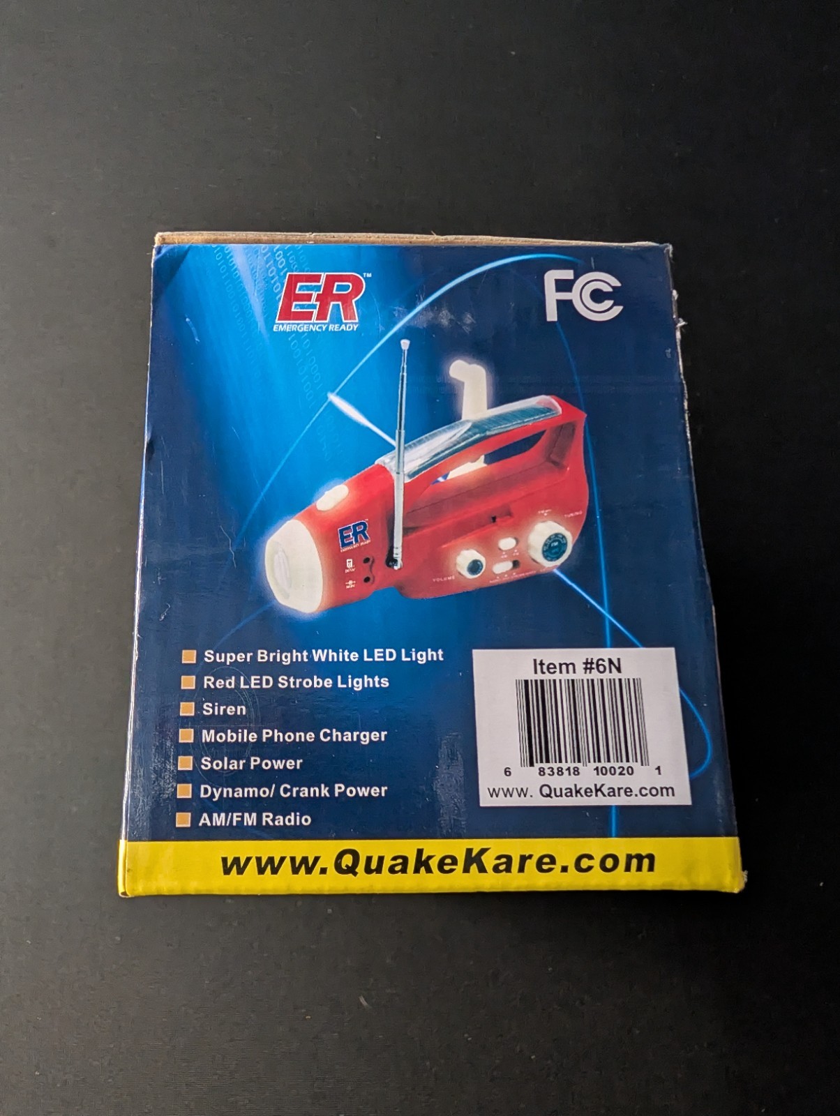 New Quake Kare Solar Powered Flashlight Radio – Emergency Ready – Preparedness