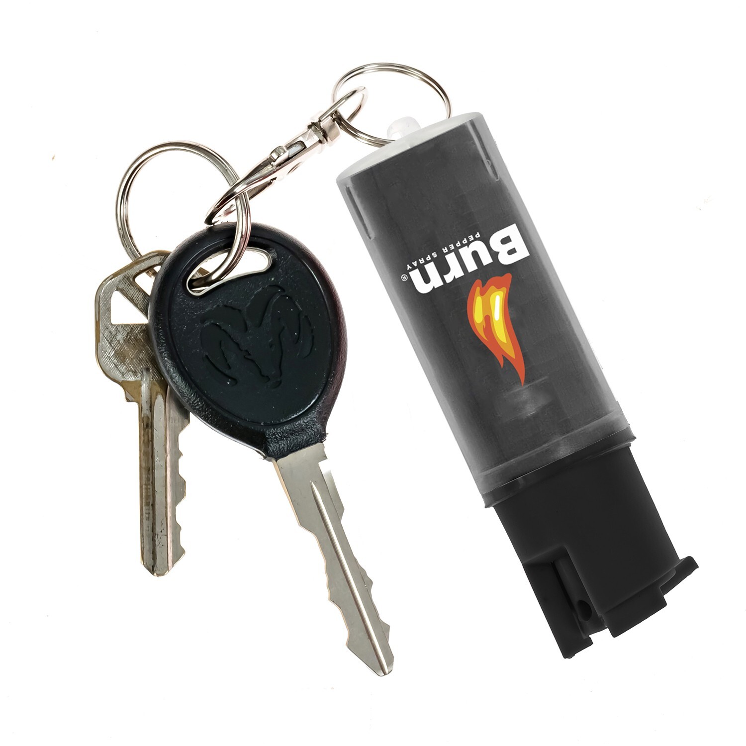 Burn Pepper Spray 1/2oz Self Defense Security Protection Keychain Black