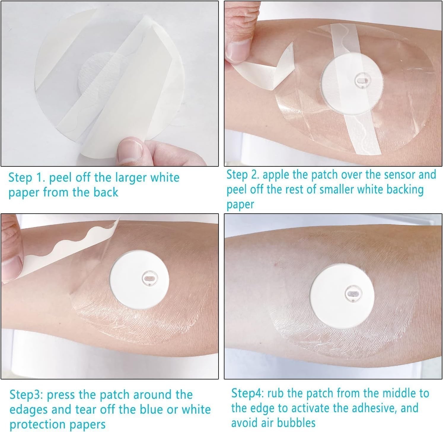 20 Adhesive Patches for Freestyle Libre 2 – Secure, Waterproof Sensor Protection