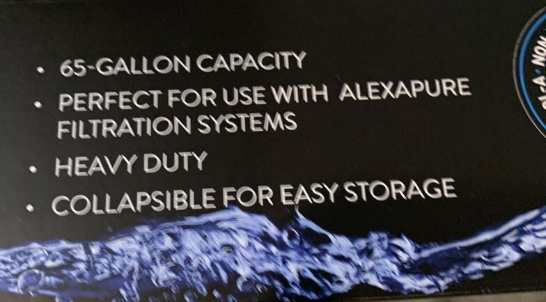 Emergency Water Bank Storage With Pump, Heavy Duty, 65-Gallon, Easy To Use – NEW