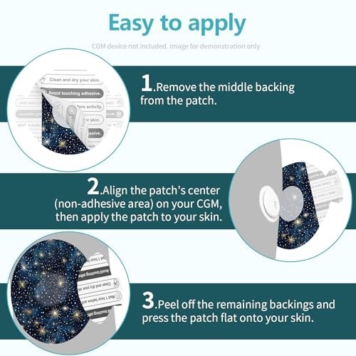 Waterproof Adhesive Patches for Libre 3 – Sensor Covers, Easy-Peel, Full Coverag