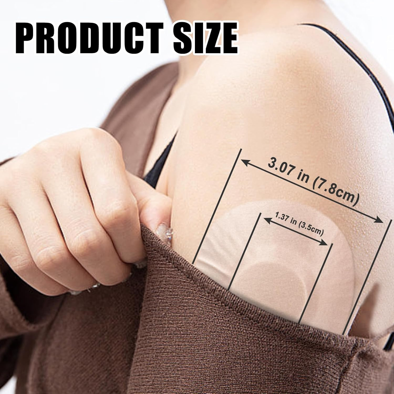 20PCS Adhesive Freestyle Libre 2/3 Sensor Patches, Waterproof & Sweatproof Beige