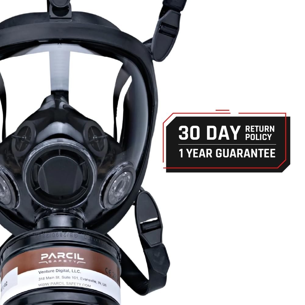 Elite Respirator Mask – Full Face, Heavy Duty, Tested, 40mm Filter, Reusable