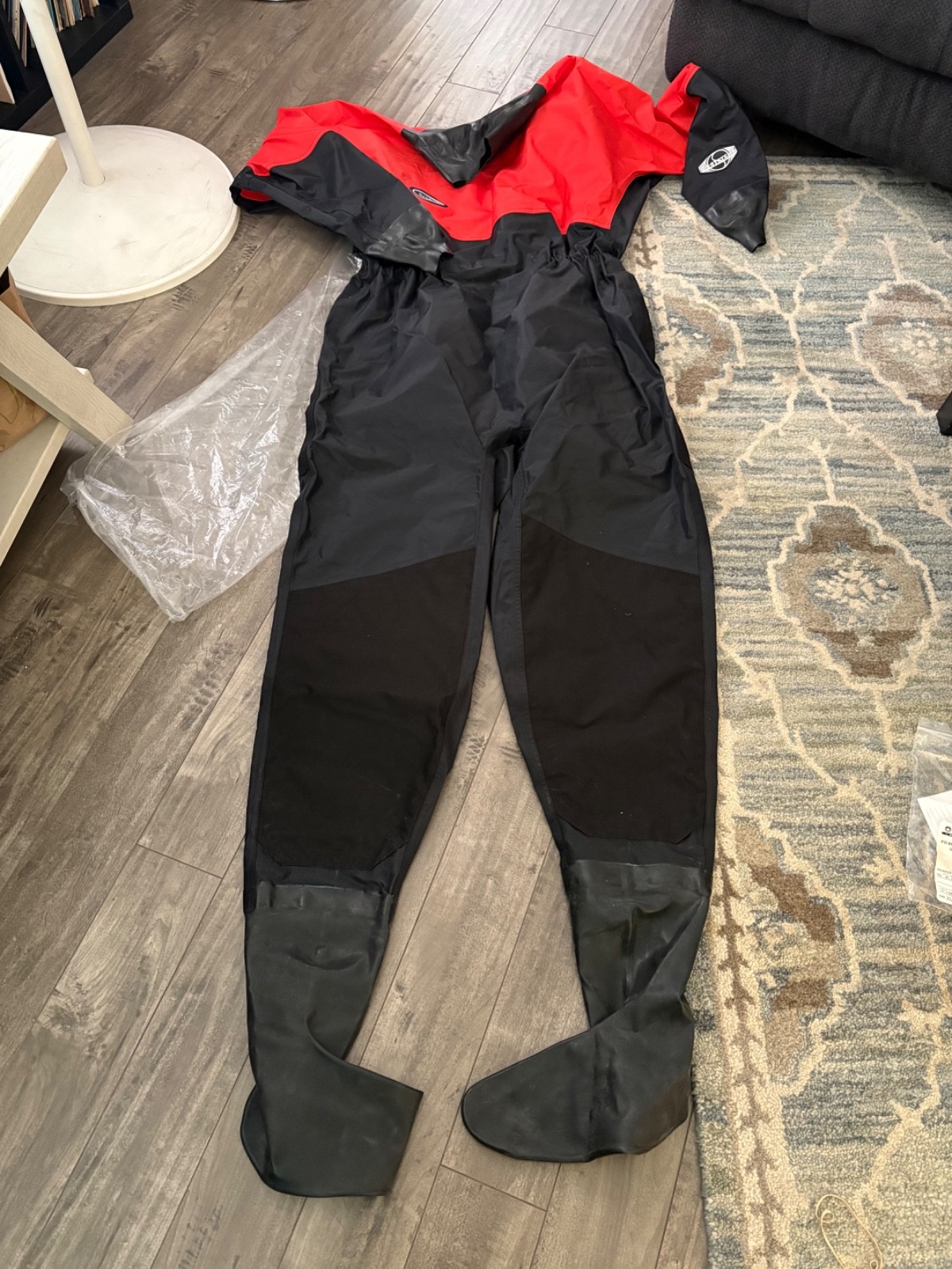 Water rescue equipment. O.S Systems orange and black XL rescue suit