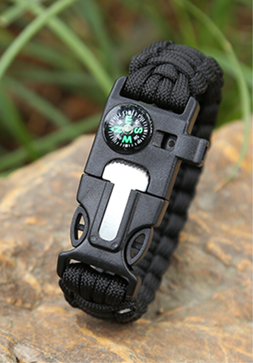Parachute Woven Bracelet Compass Survival Hand Rope Outdoor Camping Emergency