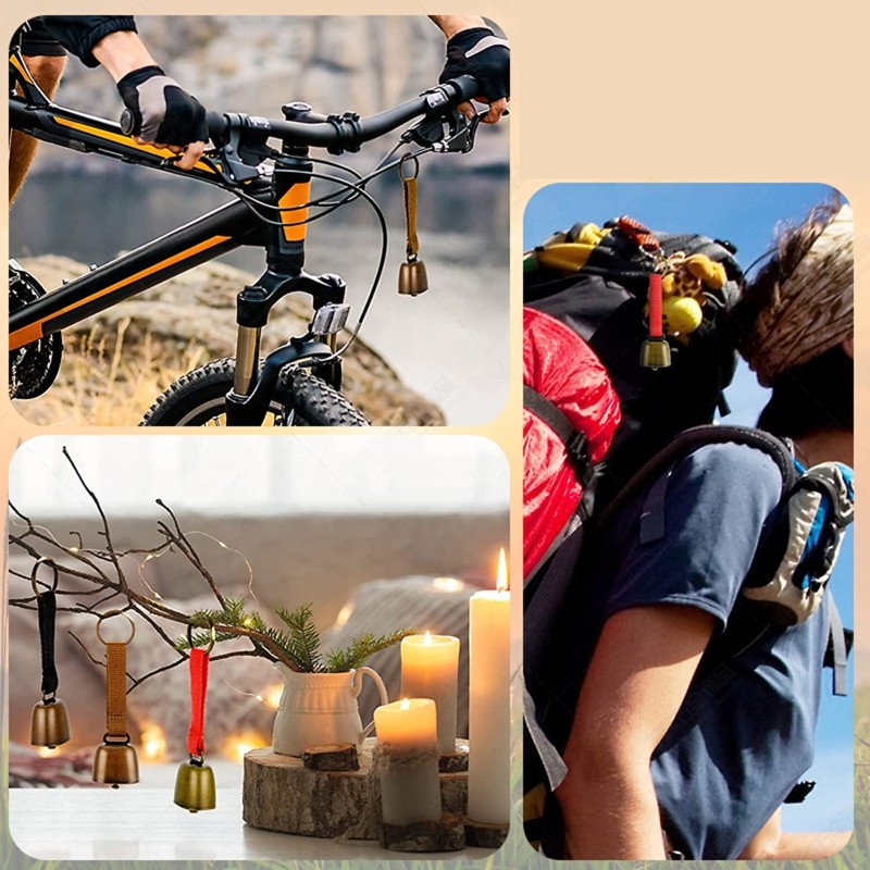 Outdoor Bear Bells Warning Bells Antique Iron Bells with Crisp Sound for Hiking