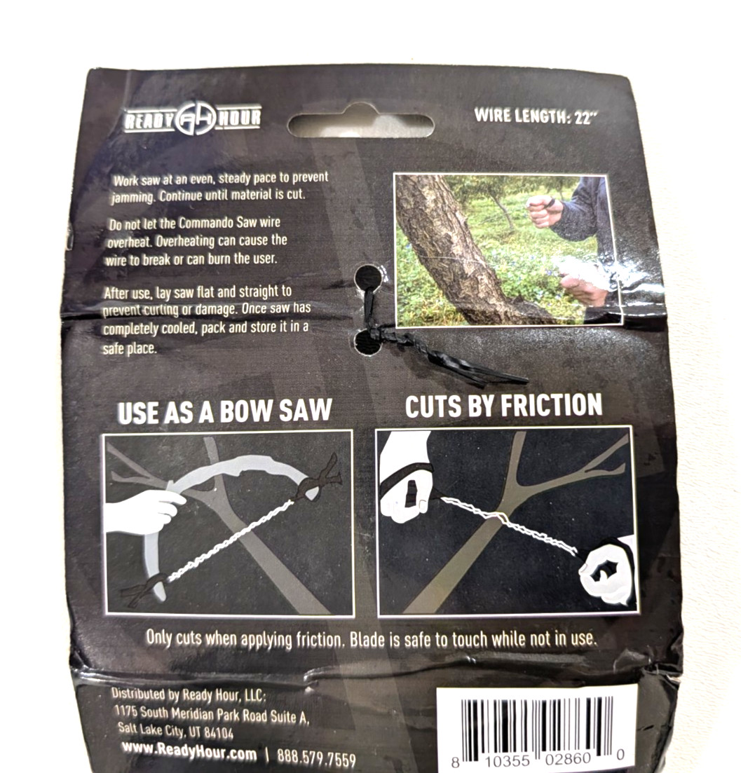 Ready Hour Commando Saw 22″ Durable 8-Strand Stainless Steel Blade – NEW