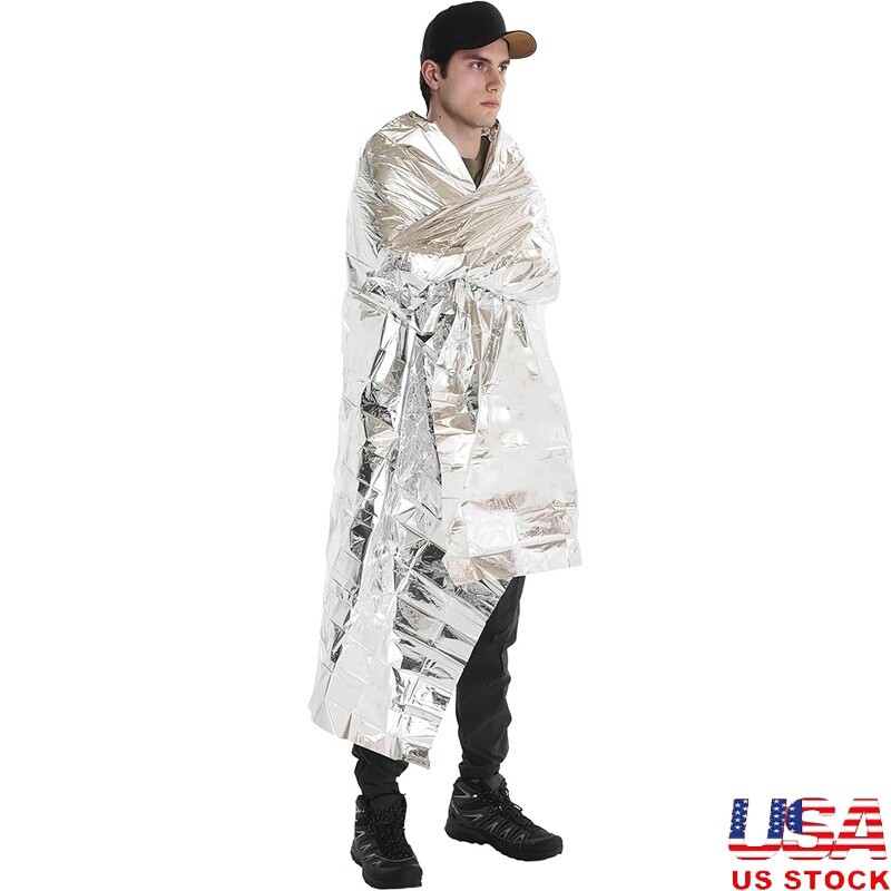 Emergency Blanket Survival Outdoor Gear Durable Polyester Adjustable Compact New